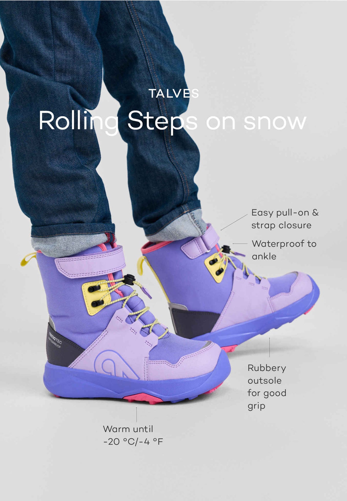 Wasserdichte Winterstiefel für Kinder Talves