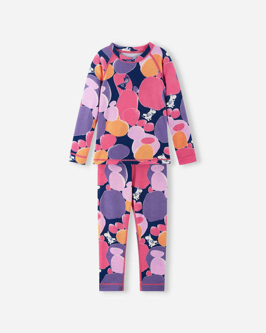 Toddlers' wool mix base-layer set Moomin Trivsam